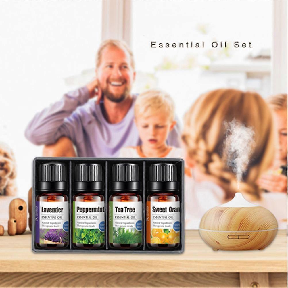 4Pcs Essential Oils Set Pure Essential Oils Gift Set for Diffuser Humidifier Aromatherapy