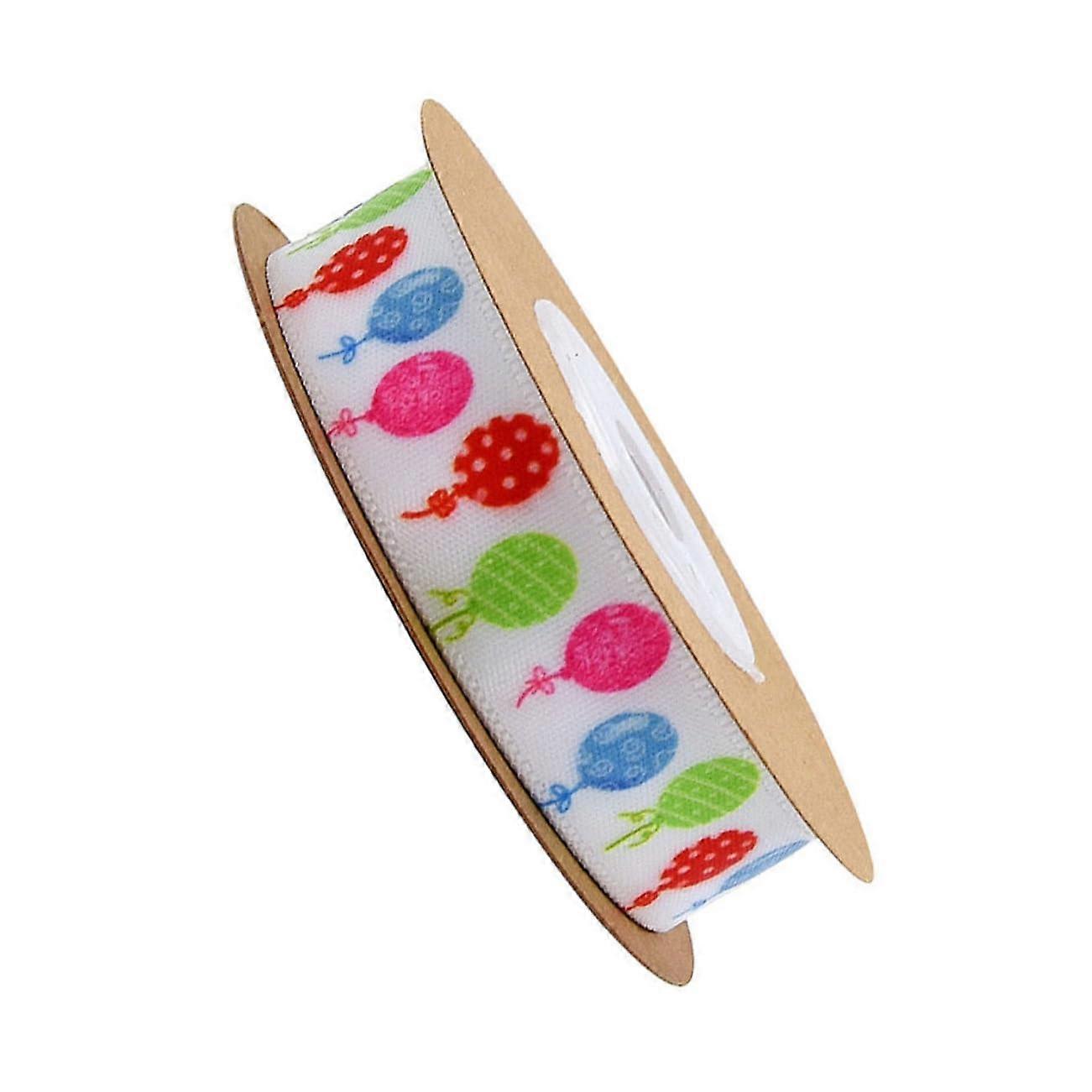 1 Roll Birthday Ribbon With Printed Bow For DIY Parties And Decoration Durable And Reusable For Festive Occasions