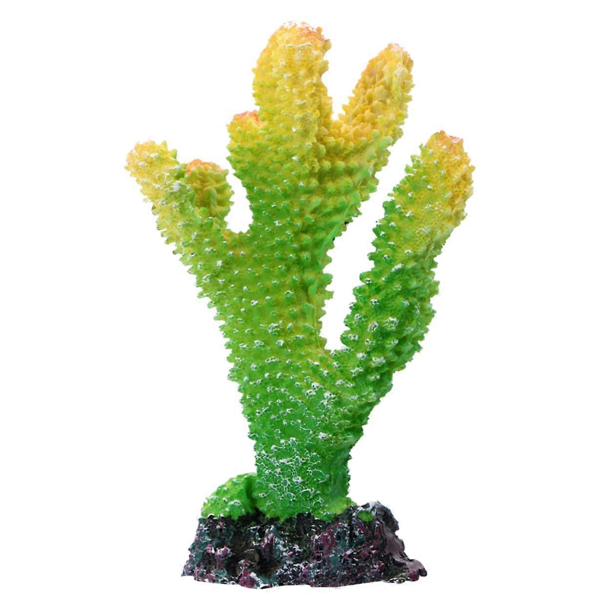Robust Aquarium Decorations Made of Resin – Coral Reef Decorations with Flat Base