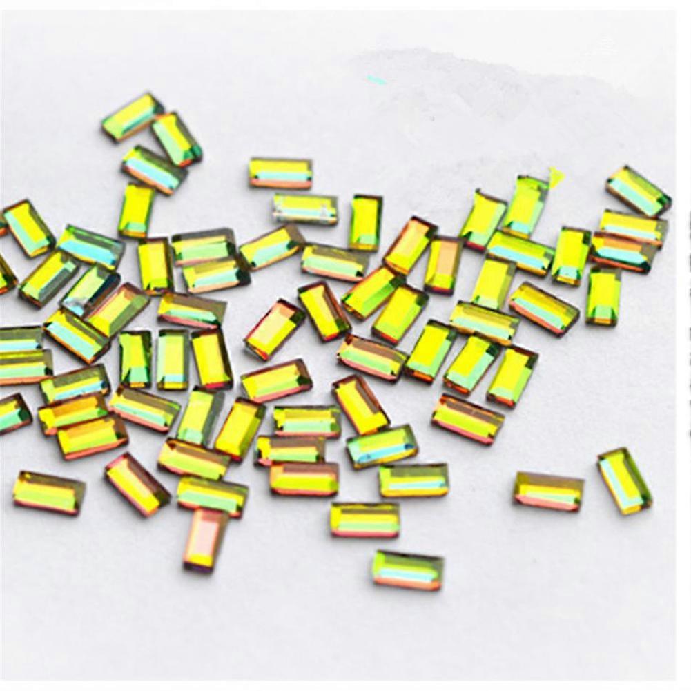 Glitter Glass Flat Base Decoration Nail Art Paillette Sequins Manicure (Rectangle)