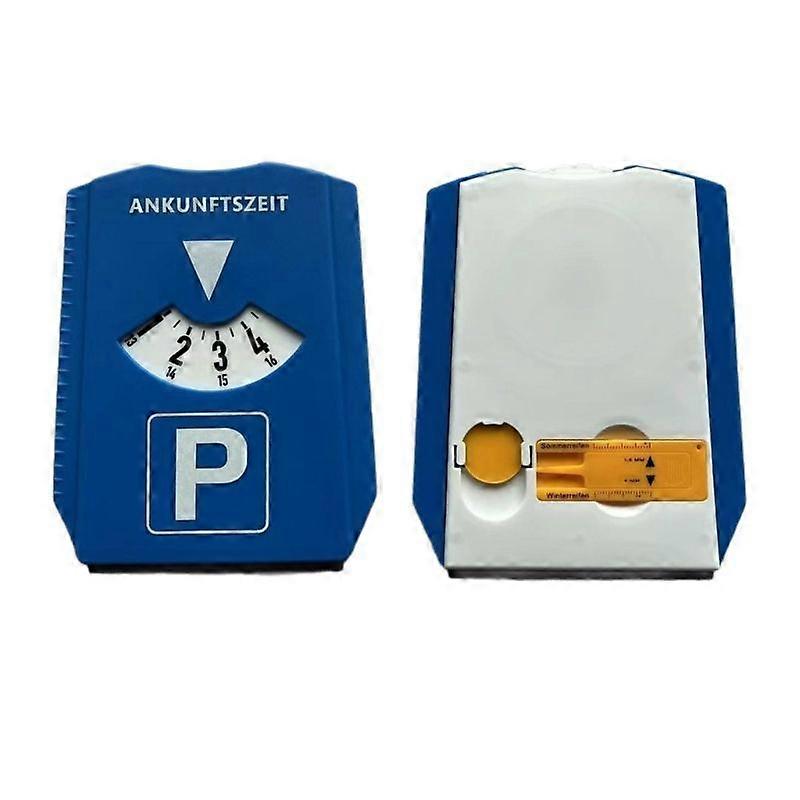Snow Time Display Disc Ice Scraper Car Parking Card Time Sign Tire Depth Gauge