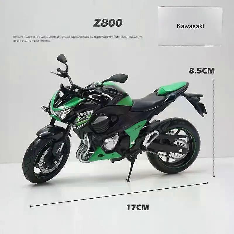 1/12 Kawasaki Ninja Z800 αγωνιστικά cross-country μοντέλο μοτοσικλέτας προσομοίωσης μεταλλικά παιχνίδια μοντέλο μοτοσικλέτας συλλεκτικό παιδικό δώρο