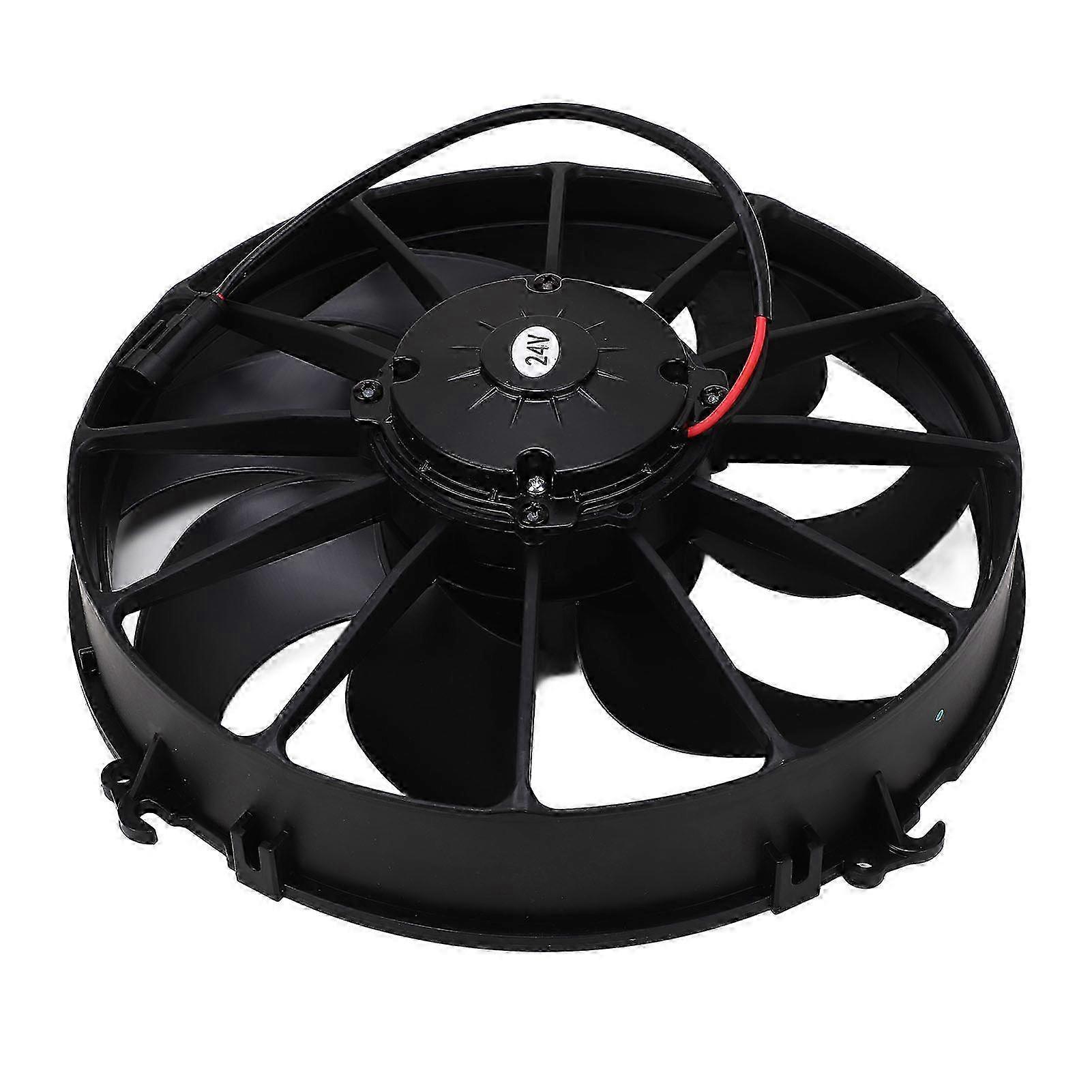 Ventilador de aire de refrigeración para coche de 24 V 7 aspas 160 W de disipación de calor de potencia negro para vehículos