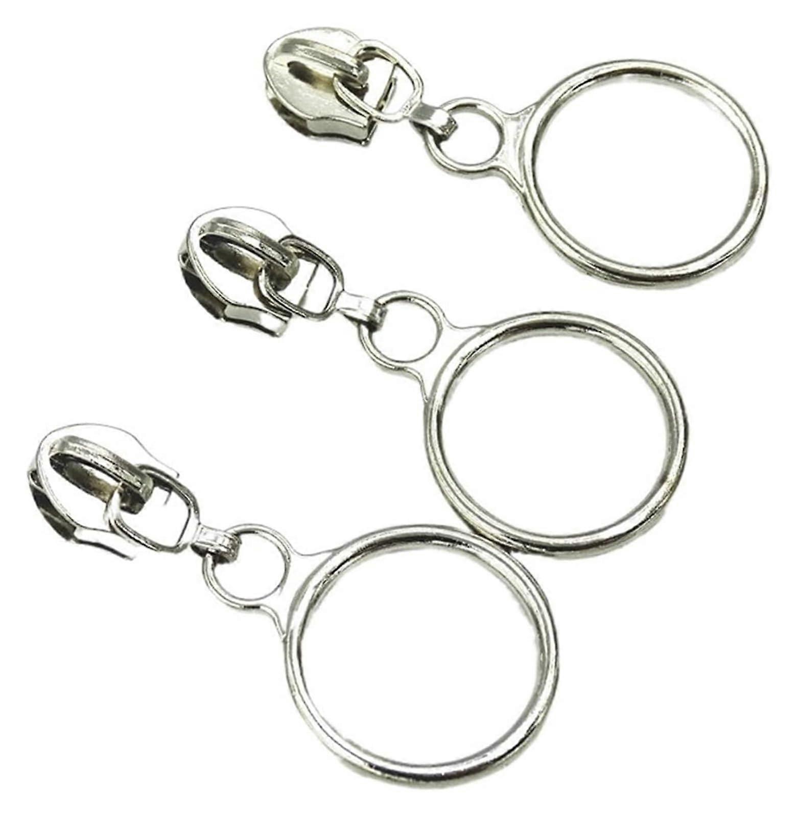 Nylon Zip Pull Replacement Slider 5# Round, 20 Pack, Zinc Alloy