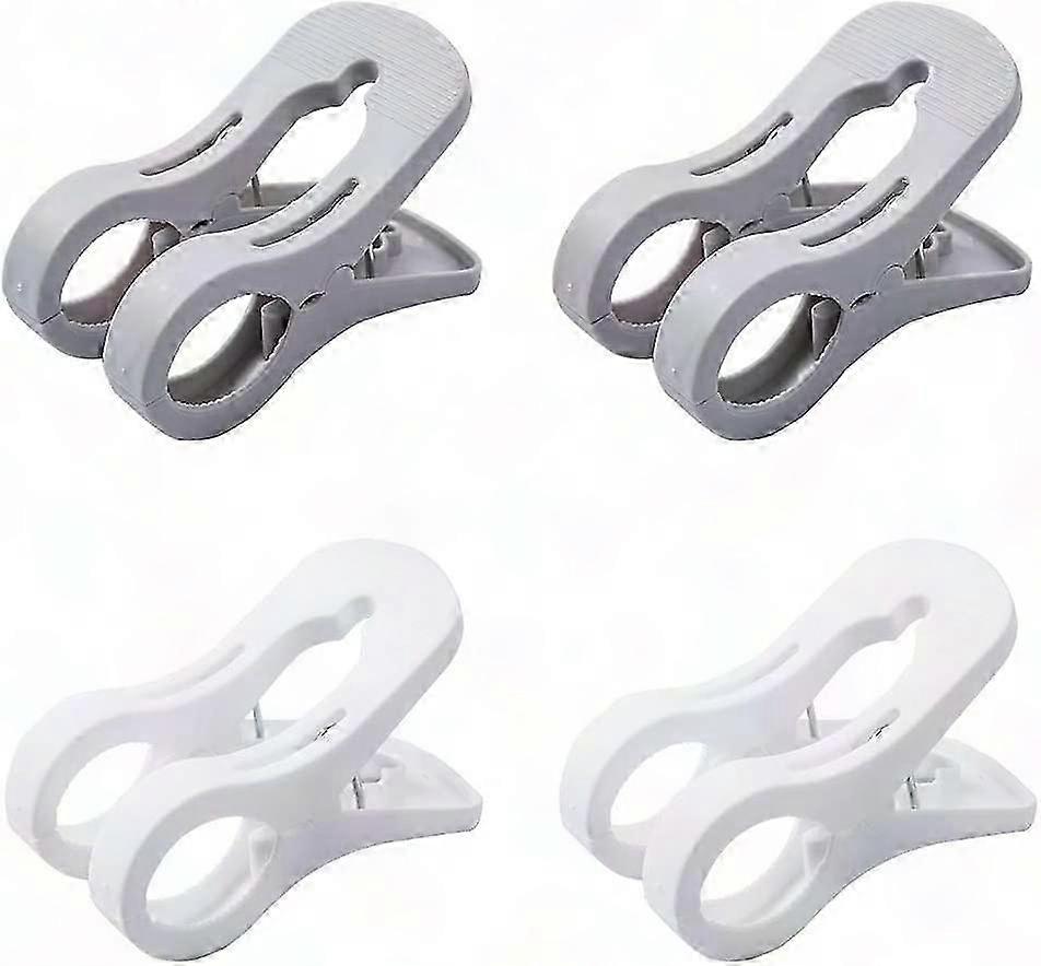 4-Pack Non-Slip Plastic Clips for Drying Clothes and Quilts, Multi-Use Hangers