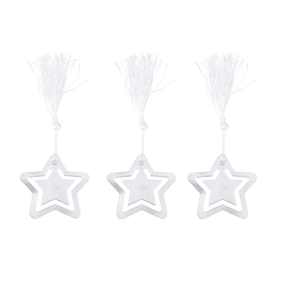 Metal Bookmarks For Crafting Star Shaped Bookmark Page Marker Silver 10Pcs For Women
