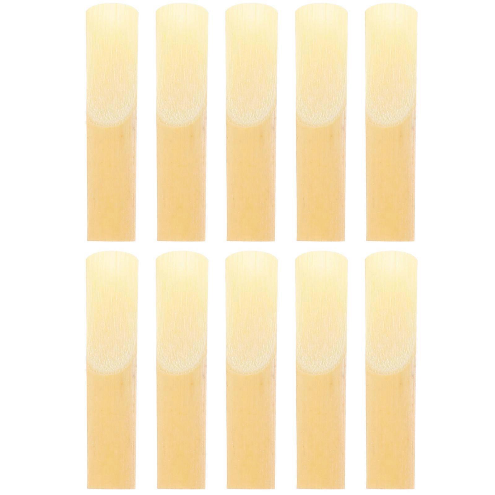 Alto Saxophone Reeds with Sturdy Structure for Use Beige Color 10 Pieces