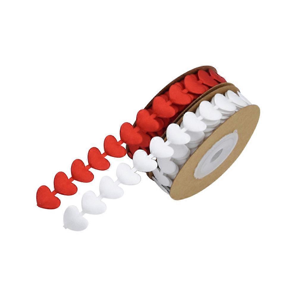 Wrapping Ribbon Heart Shape Beads Chain for DIY Projects and Party Decoration Polyester 500*1.5cm 2 Roll