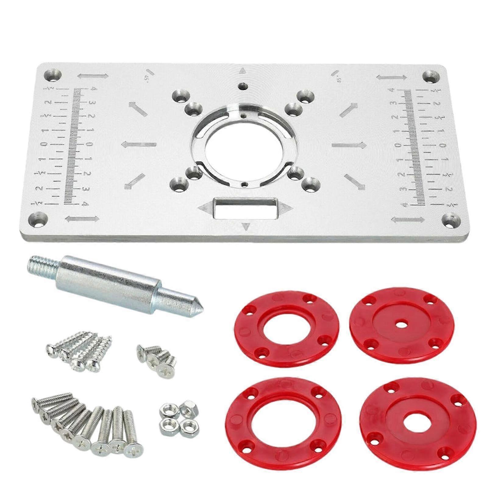 Milling Table Insert Plate, Table Insert Mounting Plate Woodworking Tools with Accessories
