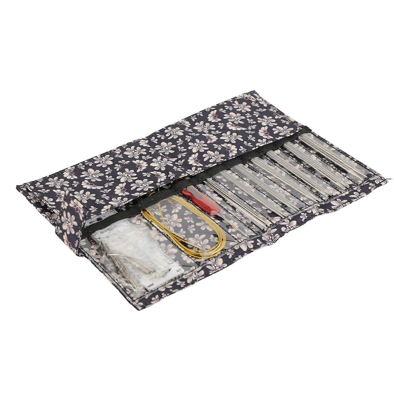 Interchangeable Circular Knitting Needle Set Stainless Steel Circular Knitting Needle Set with 7 Size Interchangeable Needles 