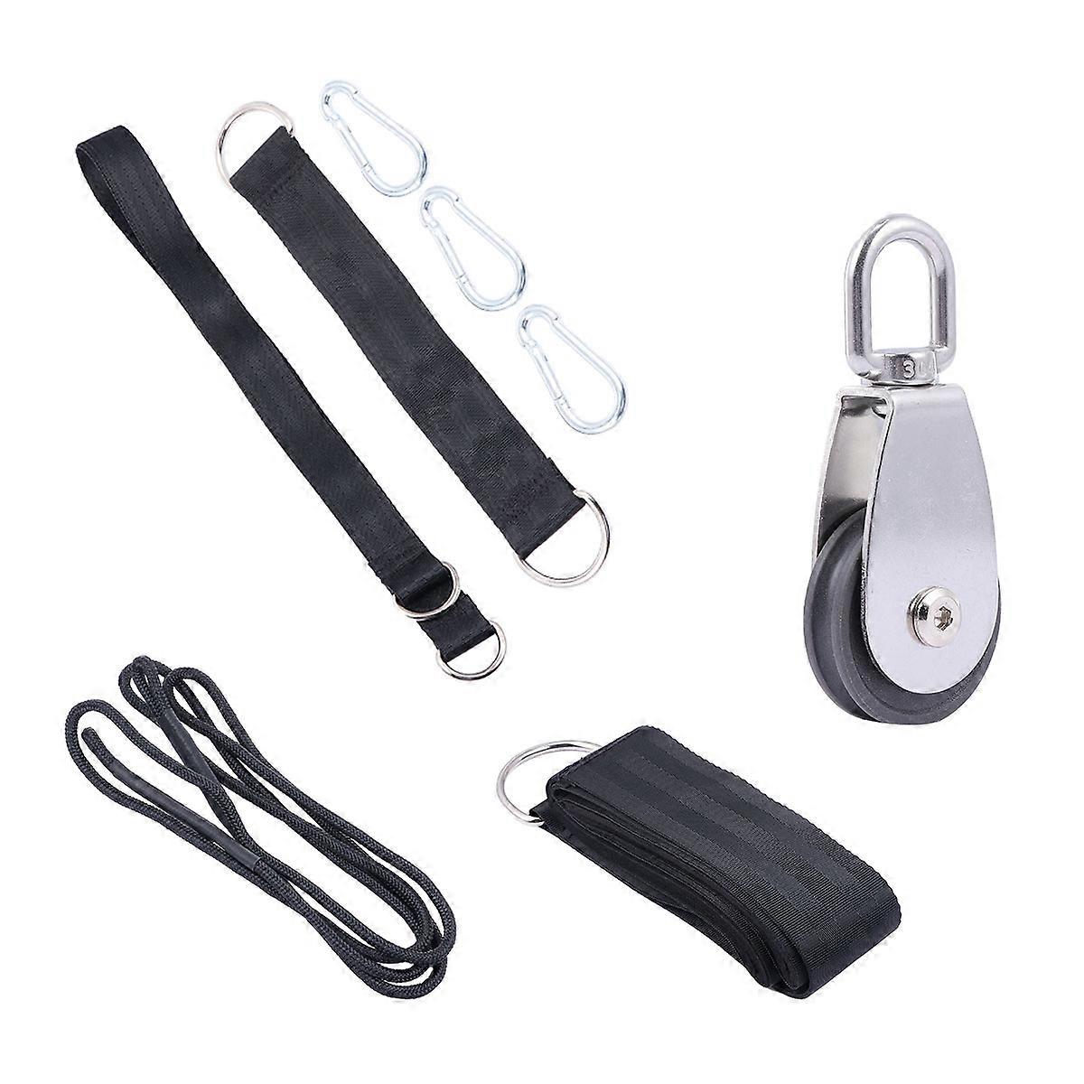 Portable Cable Pulley System with Durable Rope for Versatile Home Strength Training for Arms and Shoulders