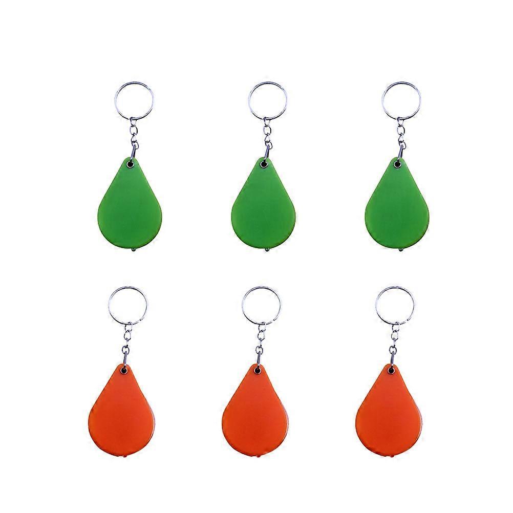 Folding Magnifier Key Ring Perfect for Kids Outdoor Insect Learning 6 Pcs Assorted Color