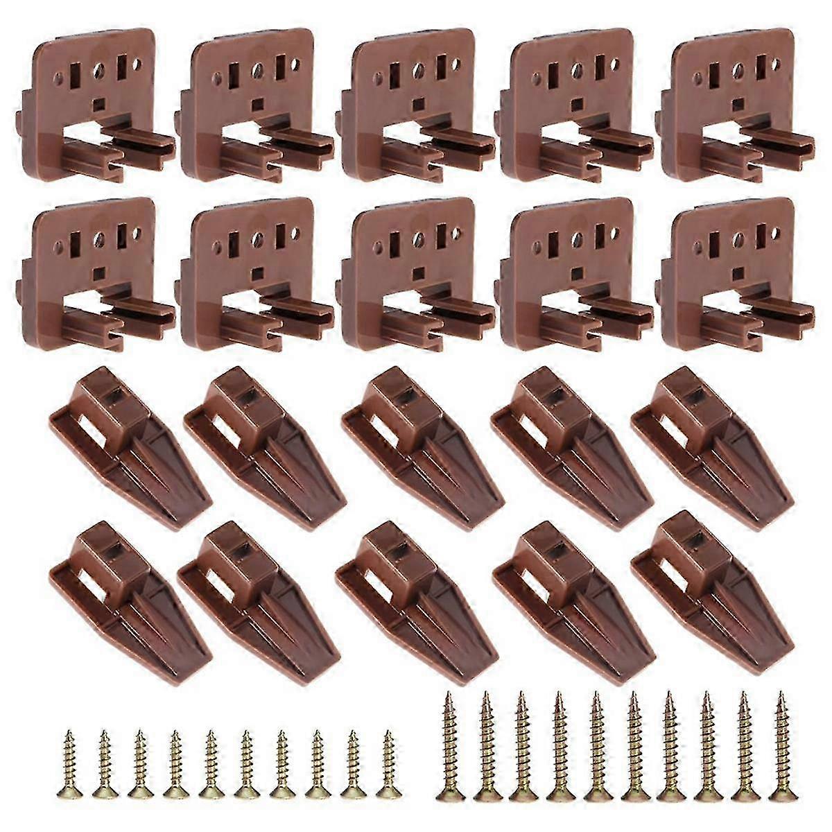 10PCS Drawer Slide Track Guide Glide for Center Mount Drawer for Dressers and for Nightstand 1 Draw