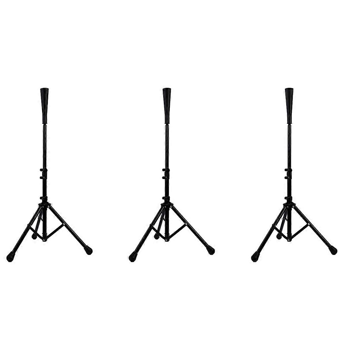 3pcs 25In-39.5in Baseball Softball Batting Tee for Hitting Height Adjustable Practice Training Trave