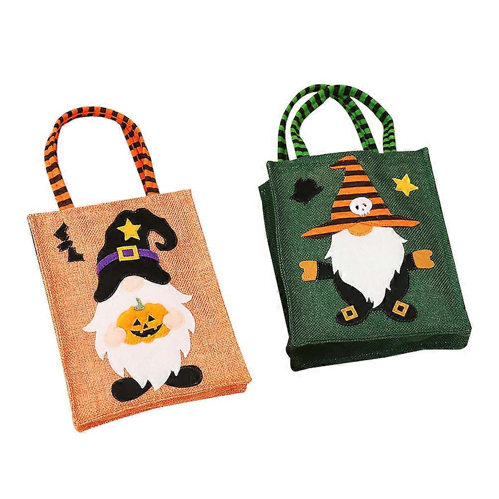 Halloween Themed Treat Bags 2Pcs Assorted Color Practical Design Ideal For Classroom Use Storing Small Items