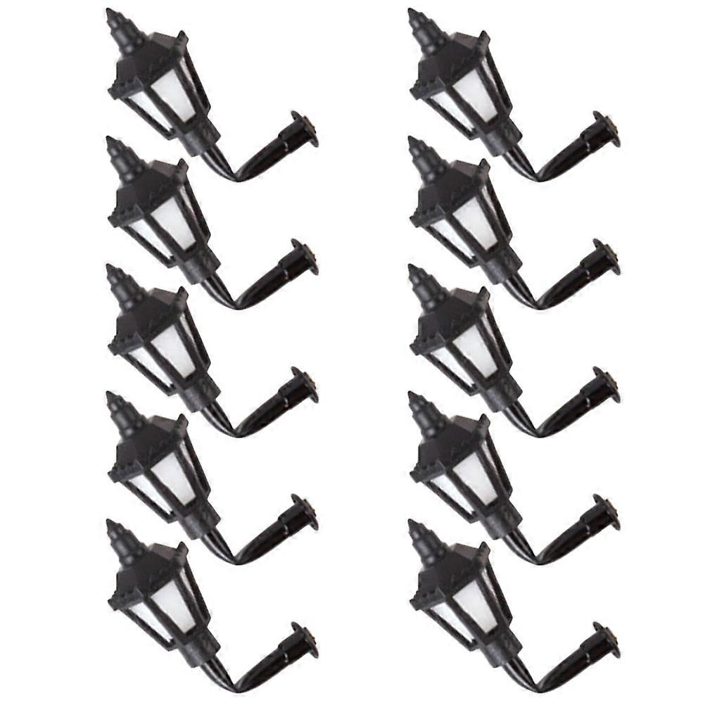 Tiny Wall Lamps for Home Decor Mini Stainless Steel Lamp Model Black Easy to Install 10 Pieces