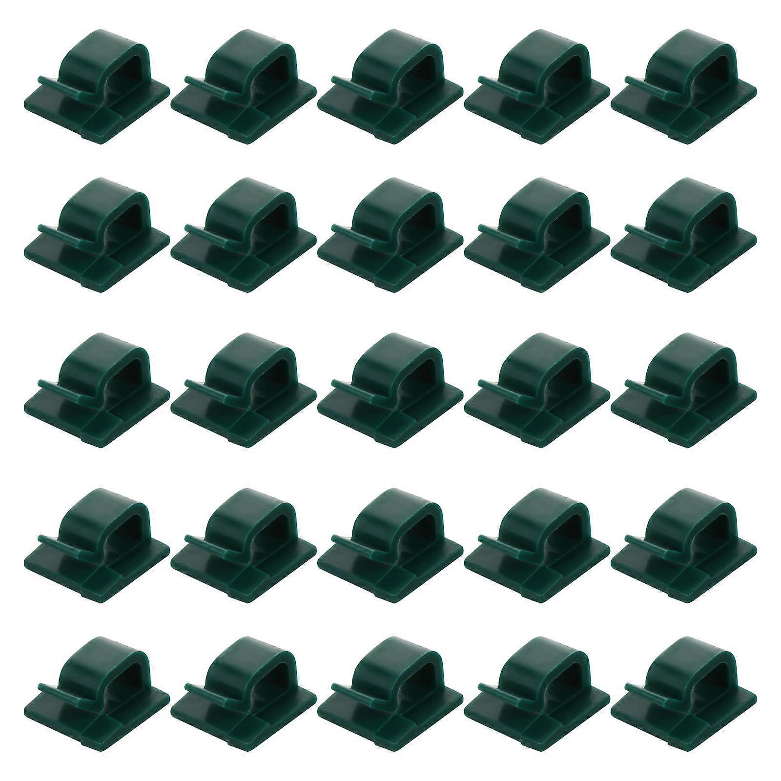 Cable Clamp Organizer for Home Use Made of Nylon Green Color 100 Pcs