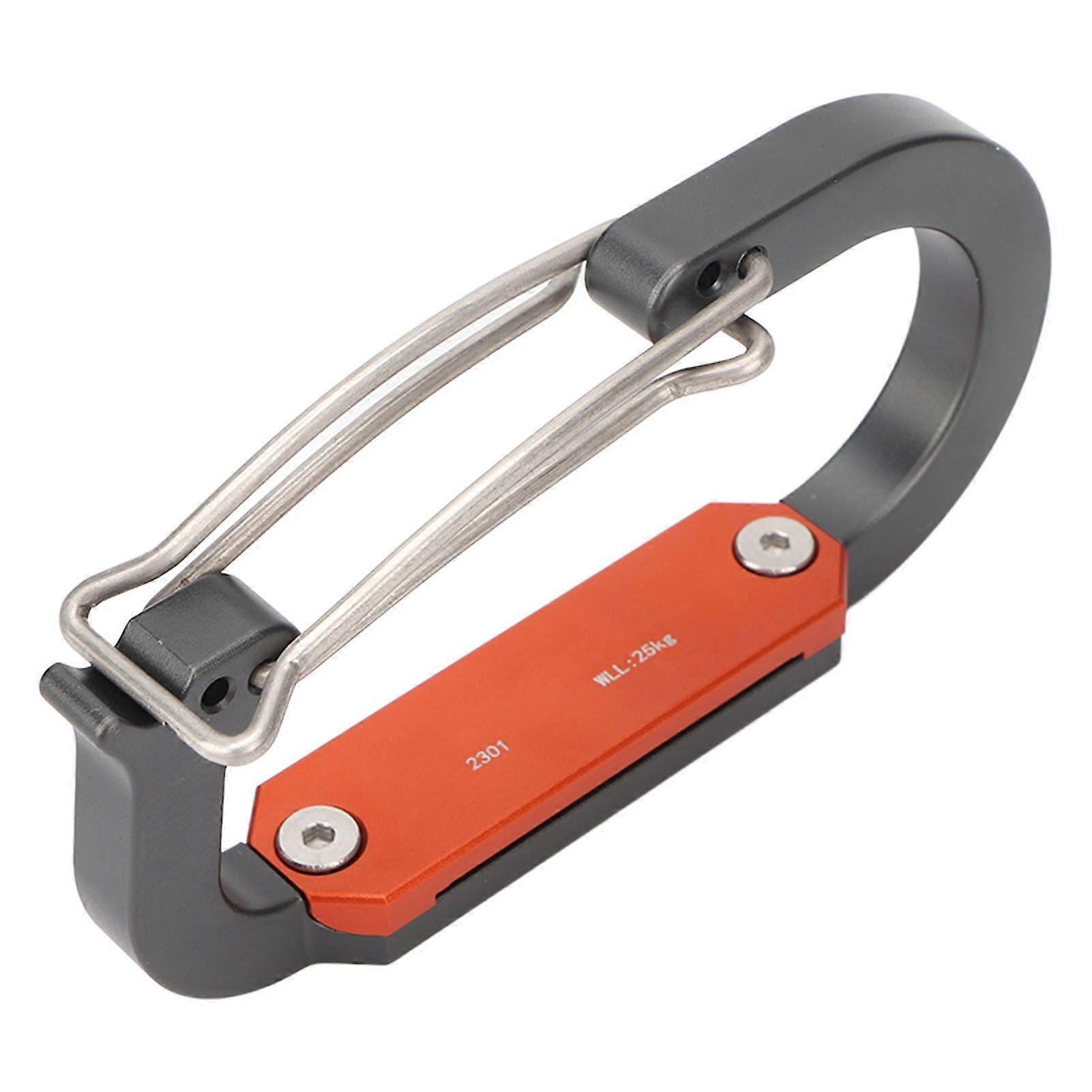 取り外し可能なハーネスクリップ アルミニウム合金製クイックハンギングフック アウトドアクライミングハイキング用 耐荷重25kg