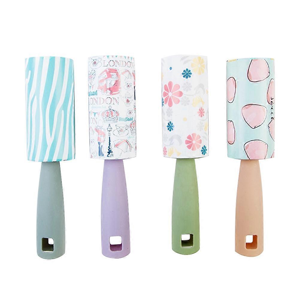 Portable Lint Rollers, Sticky Picker Set for Pet Care and Home Cleaning, Brightly Colored with Round Handle, Effective Lint Removal 3Pcs