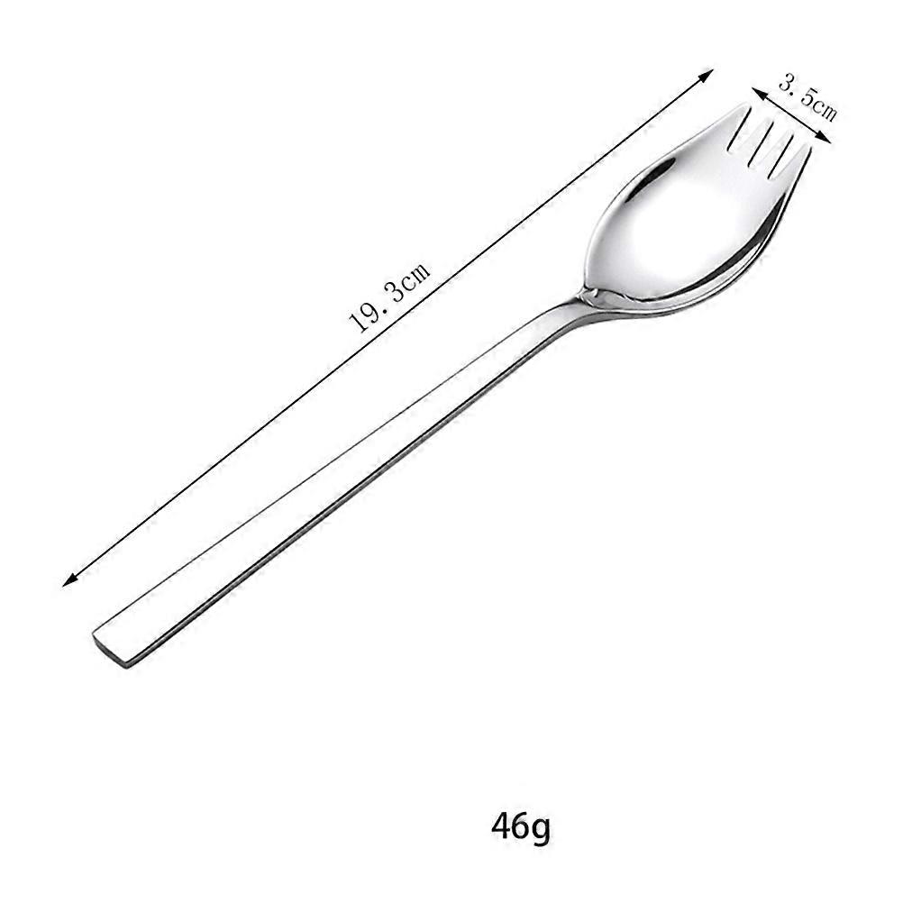 Stainless Steel Salad Spork with Long Handle for Kitchen Use Silver Color Heavy Duty 304 Brief Design