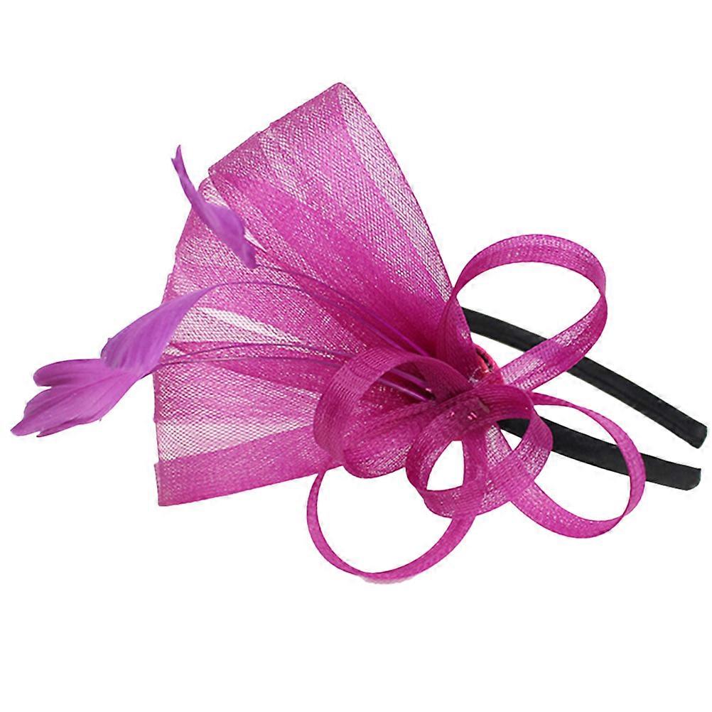 Rosy Flower Headband Fascinator Hat for Decor 1 Piece Elegant Tea Accessory