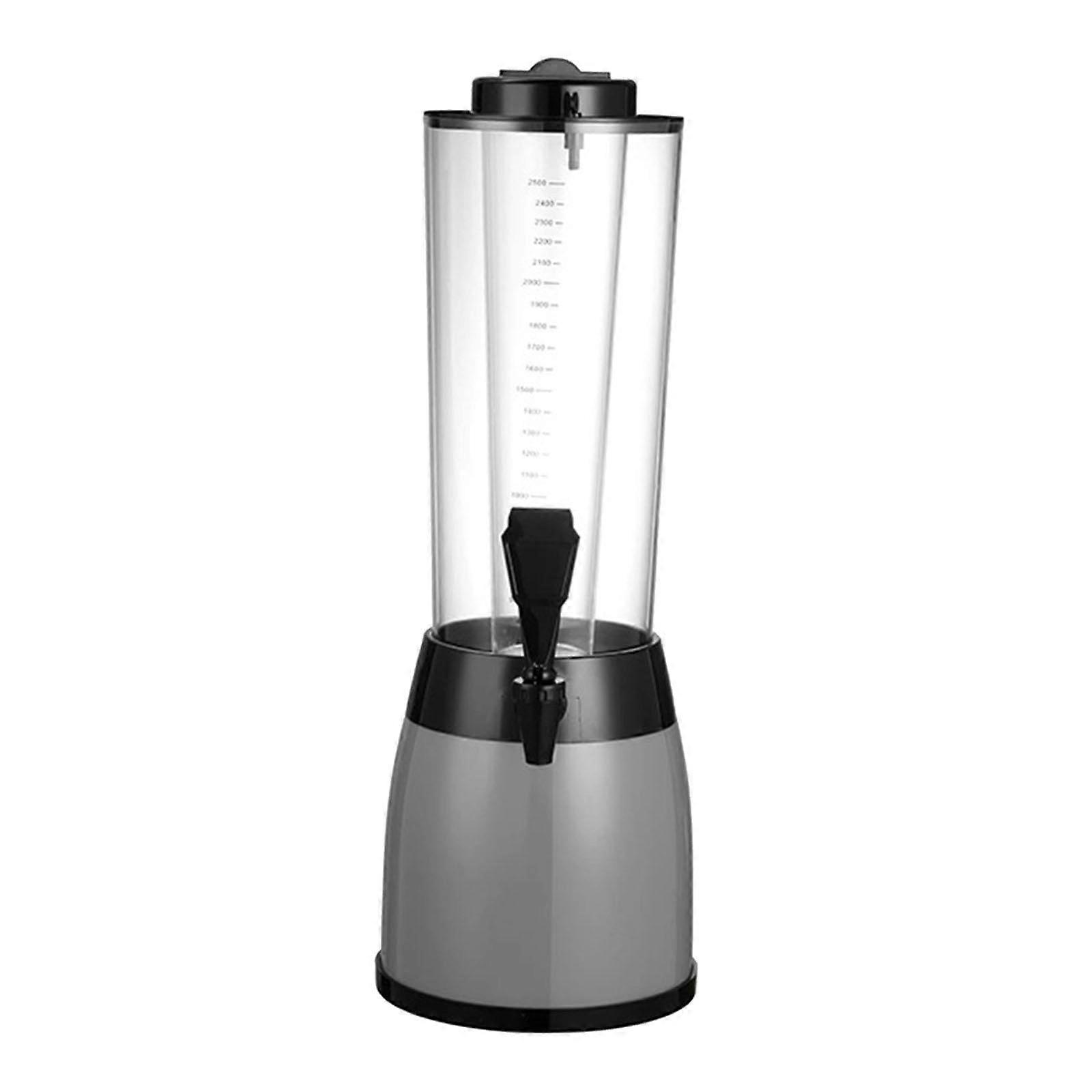 Beer dispenser tower, versatile beverage dispenser with cooling hose, beer dispenser for home bar, parties, silver