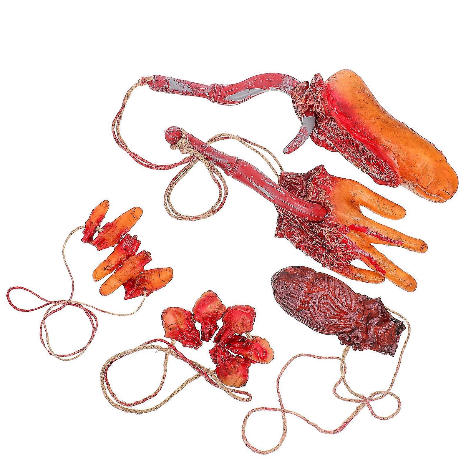 Broken Hand Foot Halloween Decorations For Ghost House Setup Realistic Design 14.6X5.5X3.1In Scare Prop 1 Set