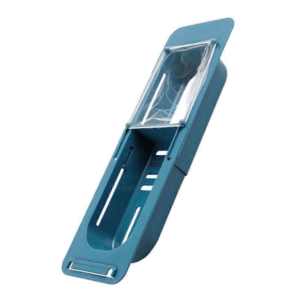 1 Set Telescopic Sink Strainer Rack with Filter Nets for Garbage Storage Plastic Sink Drain Rack