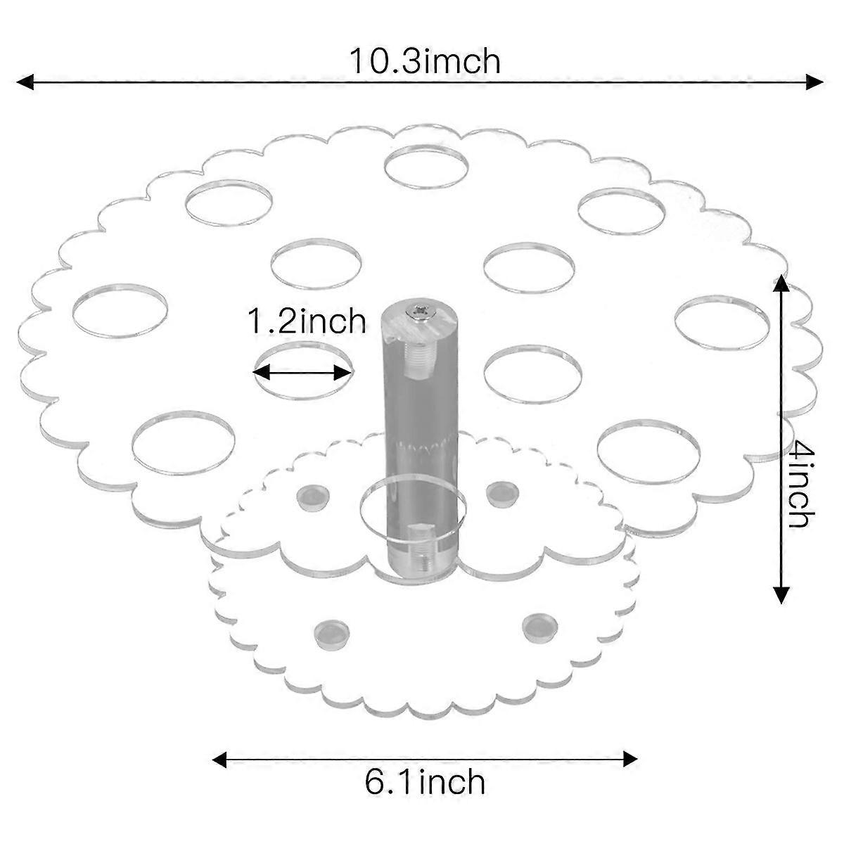 Acrylic Ice Cream Cone Holder Flower Shape Round Sturdy Sweet Tube Display Rack for Cones Sushi Hand Roll Storage Shelf Party Picnic Use