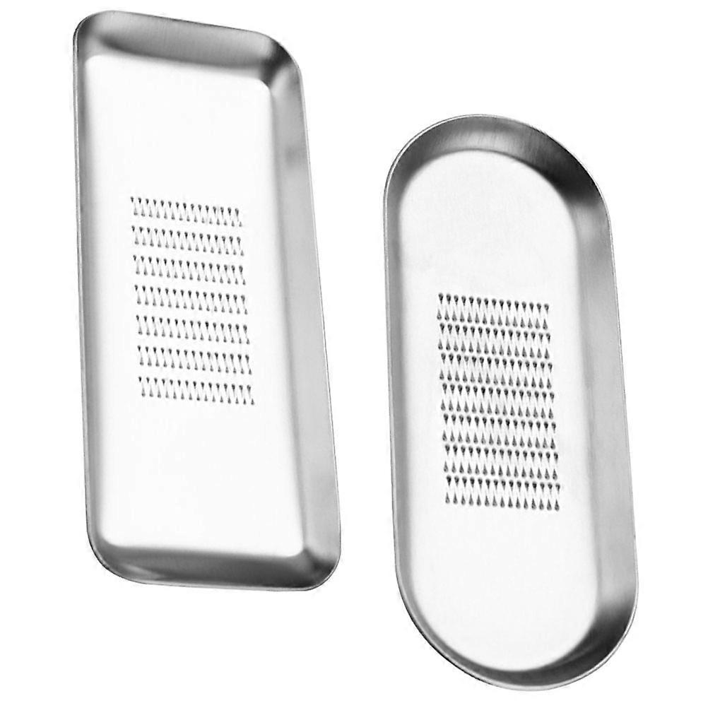 Stainless Steel Garlic Tool For Home Cooks In Silver Color With Concave Design 2Pcs