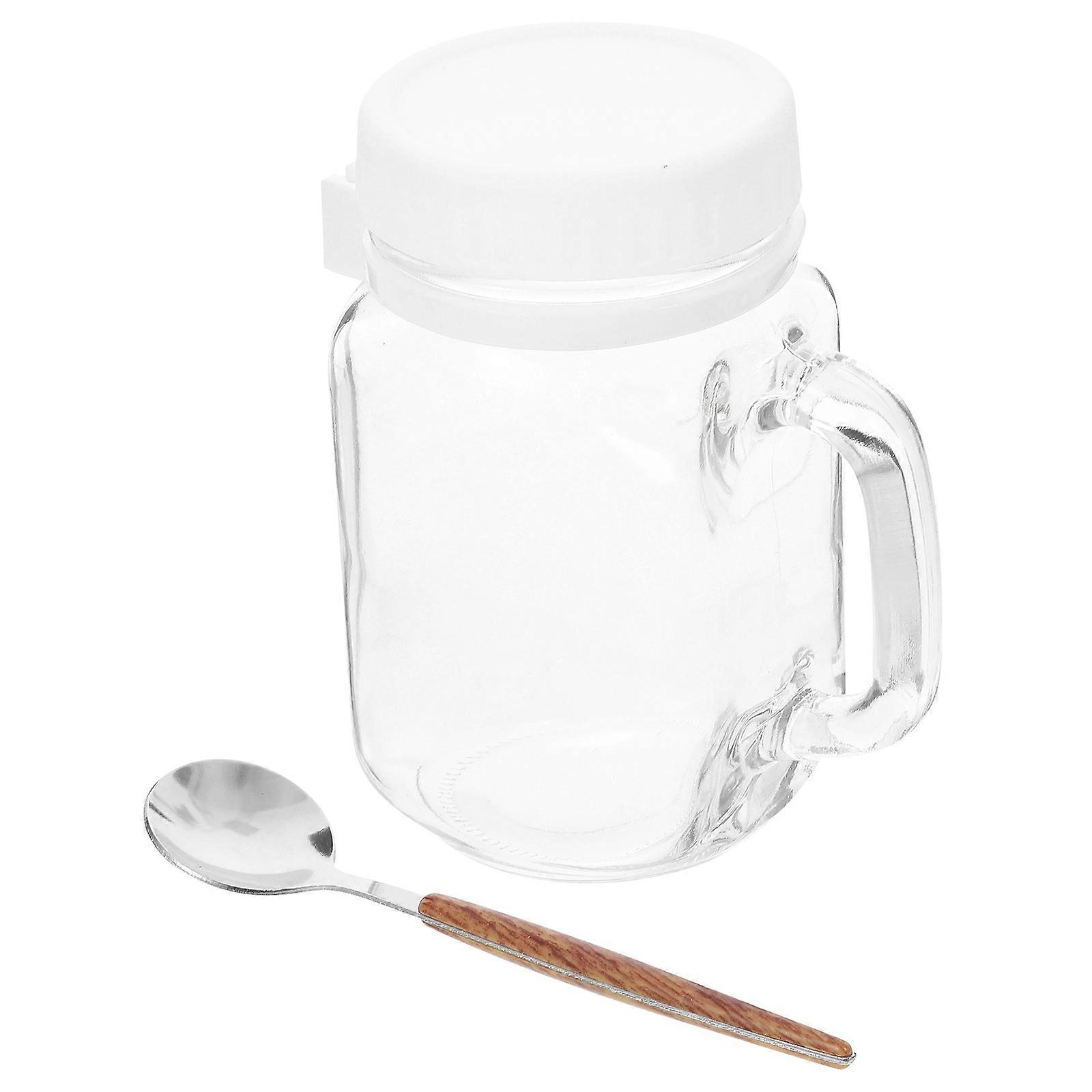 Portable Overnight Oats Jar with Spoon For People Who Need Overnight Oats Containers 1 Set