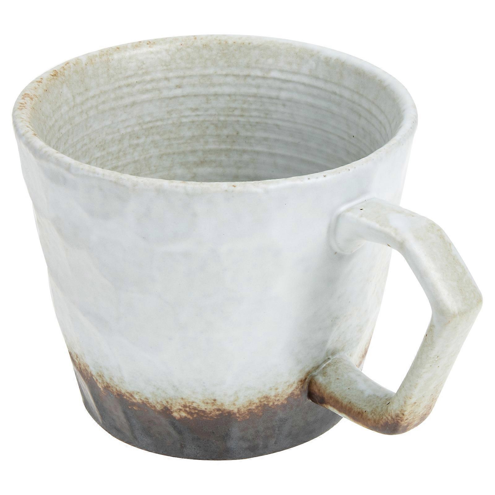 Retro Style Coffee Mug Great for Home Use Made of Ceramic in Black Color 8.5oz