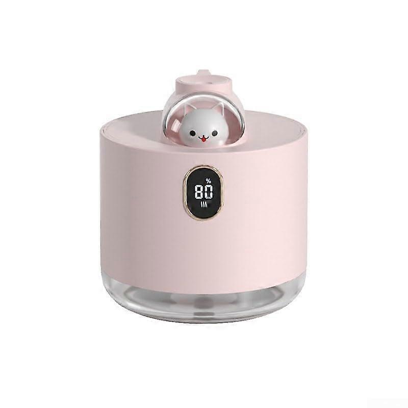 LED Light Humidifier Portable Design Quiet Operation USB Charging Pink For Home Or Office
