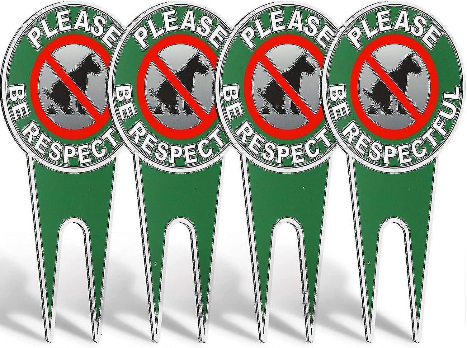 4 قطع لا علامات الكلب أنبوب يرجى أن تكون محترمة لا Pooping الكلب الحديقة علامات لا الكلب أنبوب ساحة علامات وقف ال من علامات التغوط لوقف ال Poopin