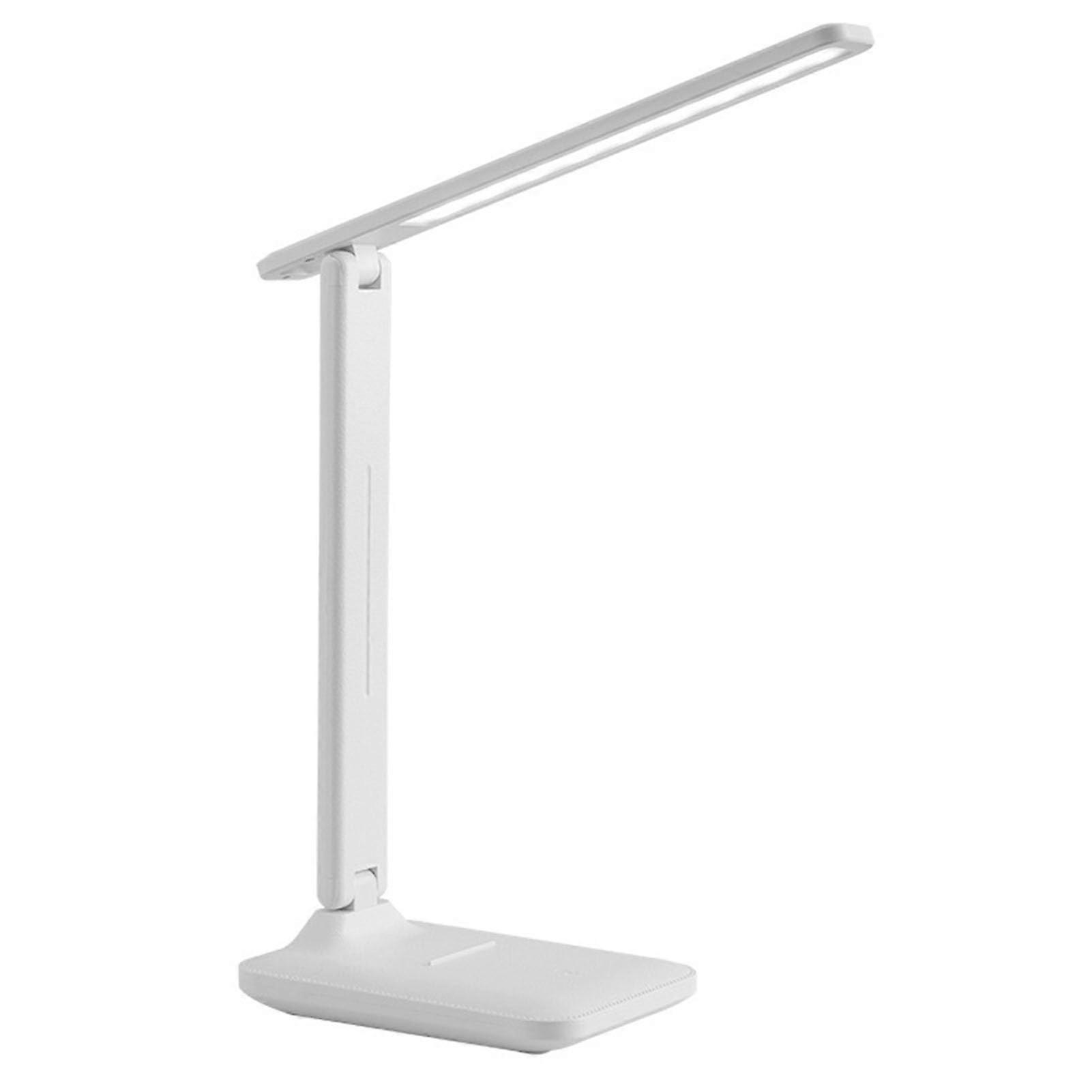 Folding Desk Lamp with Adjustable Brightness and Color Temperature, Rechargeable Plastic Material for Dorm Use