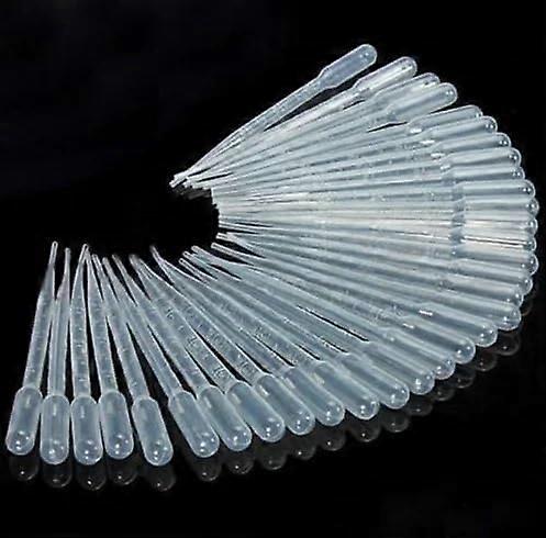 100Pcs 3ml Plastic Disposable Graduated Pipettes for Laboratory