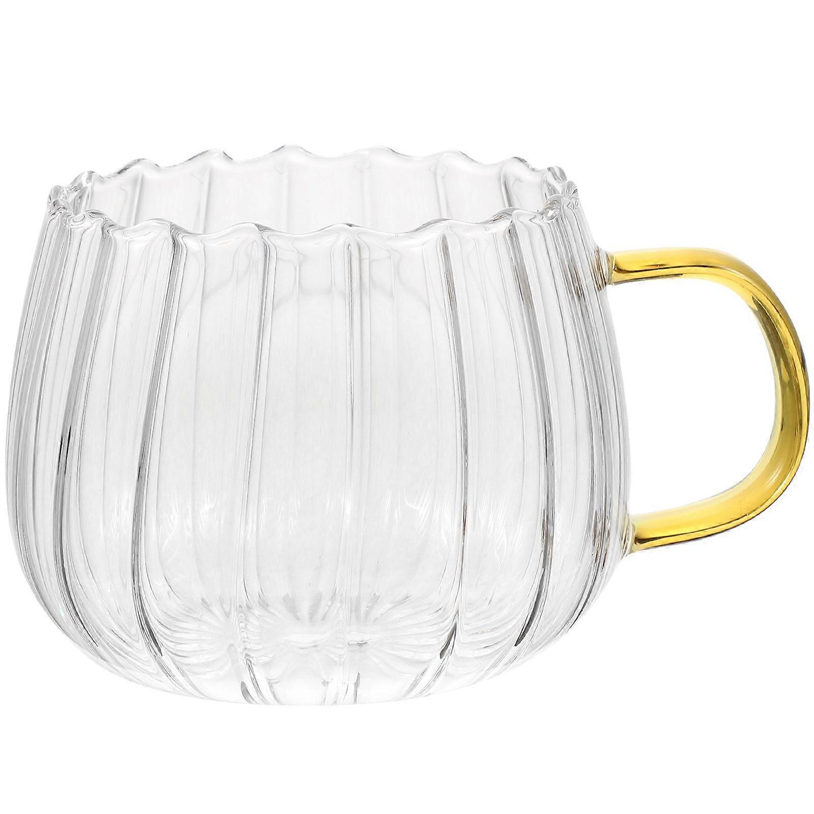 Class Milk Cup Transparent Coffee Cup with Handle Glass Breakfast Tea Mug