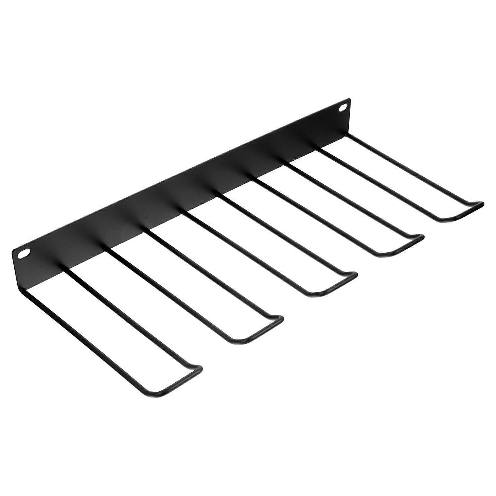 Black Wall Mount Rack for Power Tools, Carbon Steel, Heavy-Duty, Versatile Organizer for Garage and Workshop