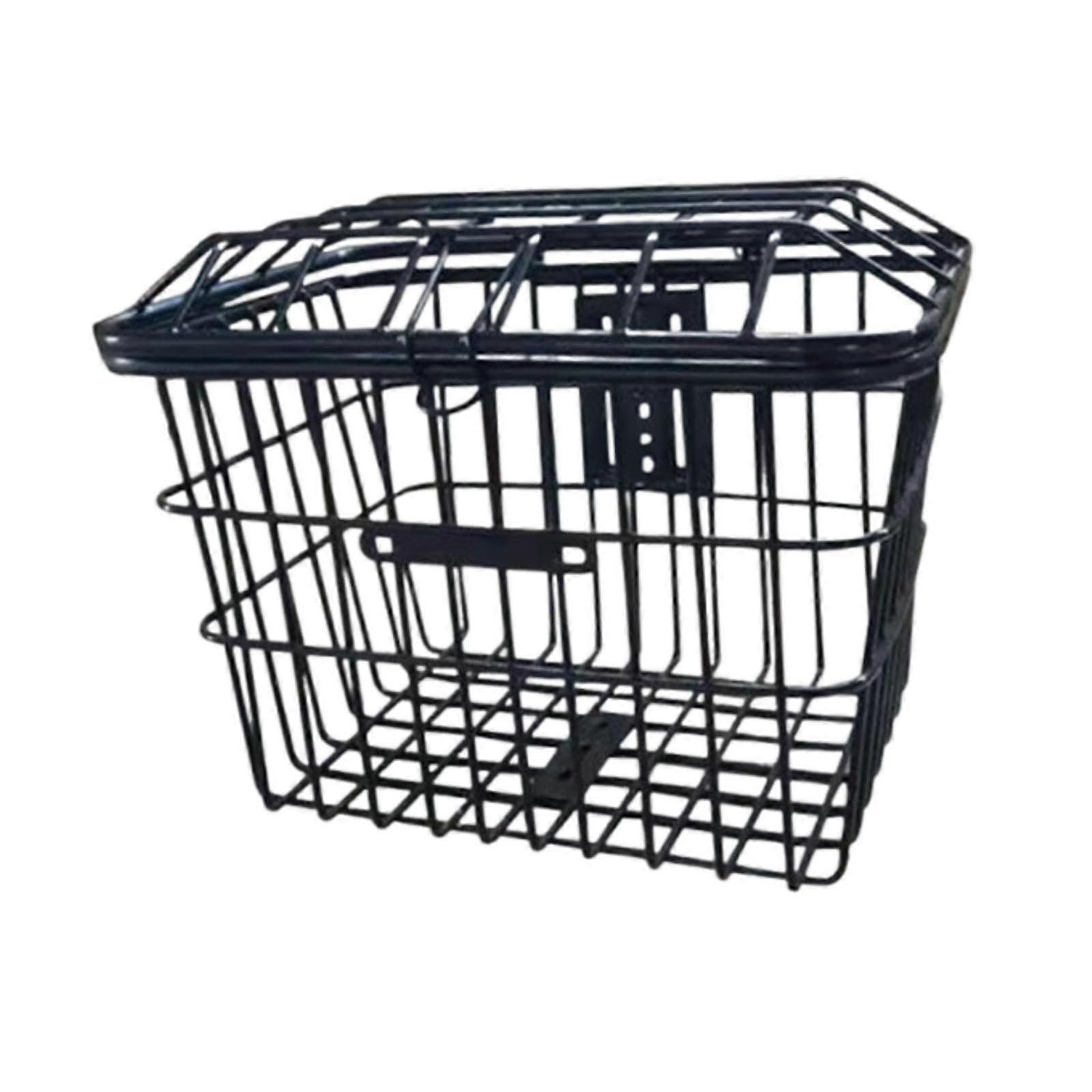 Storage Basket Made of Iron Wire, Universal Mount, Cargo Basket with Lid for Transporting Pets