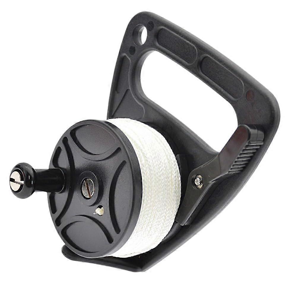 Scubas Dives Reel Kayaks Anchors with Thumb Stoppers 150ft Visibility Retractable Line Diving Reel Finger Spool Black Ref: 4666