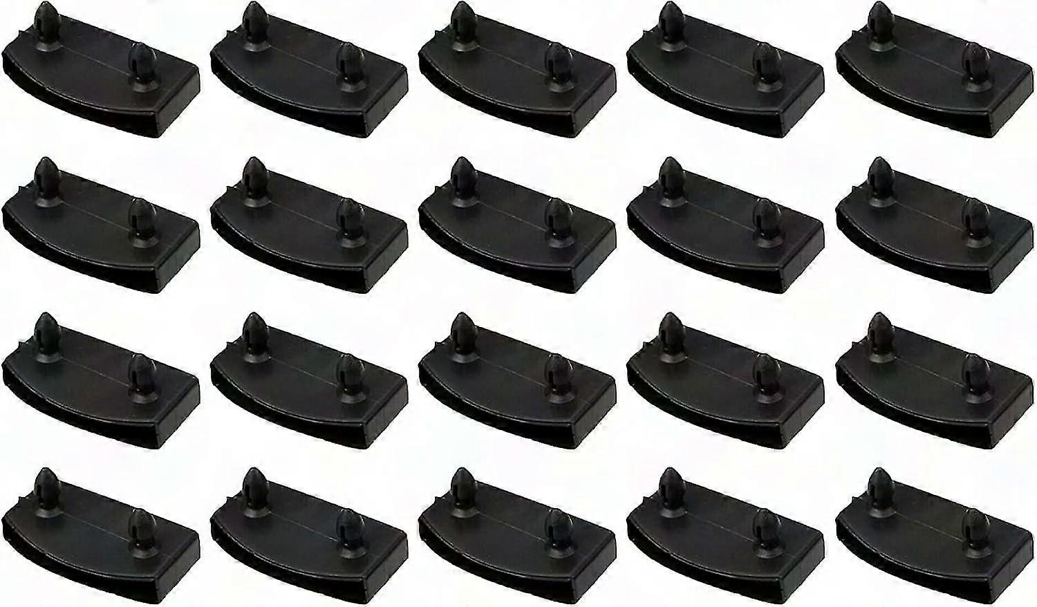 20 Pack 55mm Black Plastic Slatted Bed Base Brackets - Internal Side Support