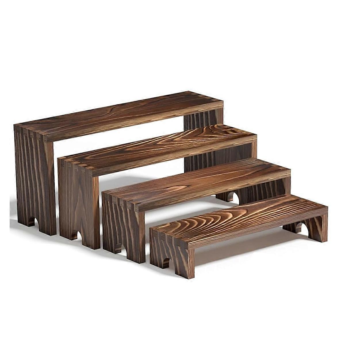 1 Set Large Wooden Tiered Riser Display Stands for ,Events
