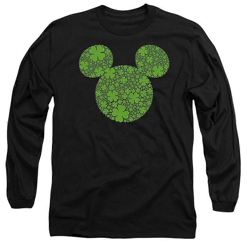 Mickey Mouse St Patrick Day Shamrock Ears Long Sleeve T-Shirt TTXX1044