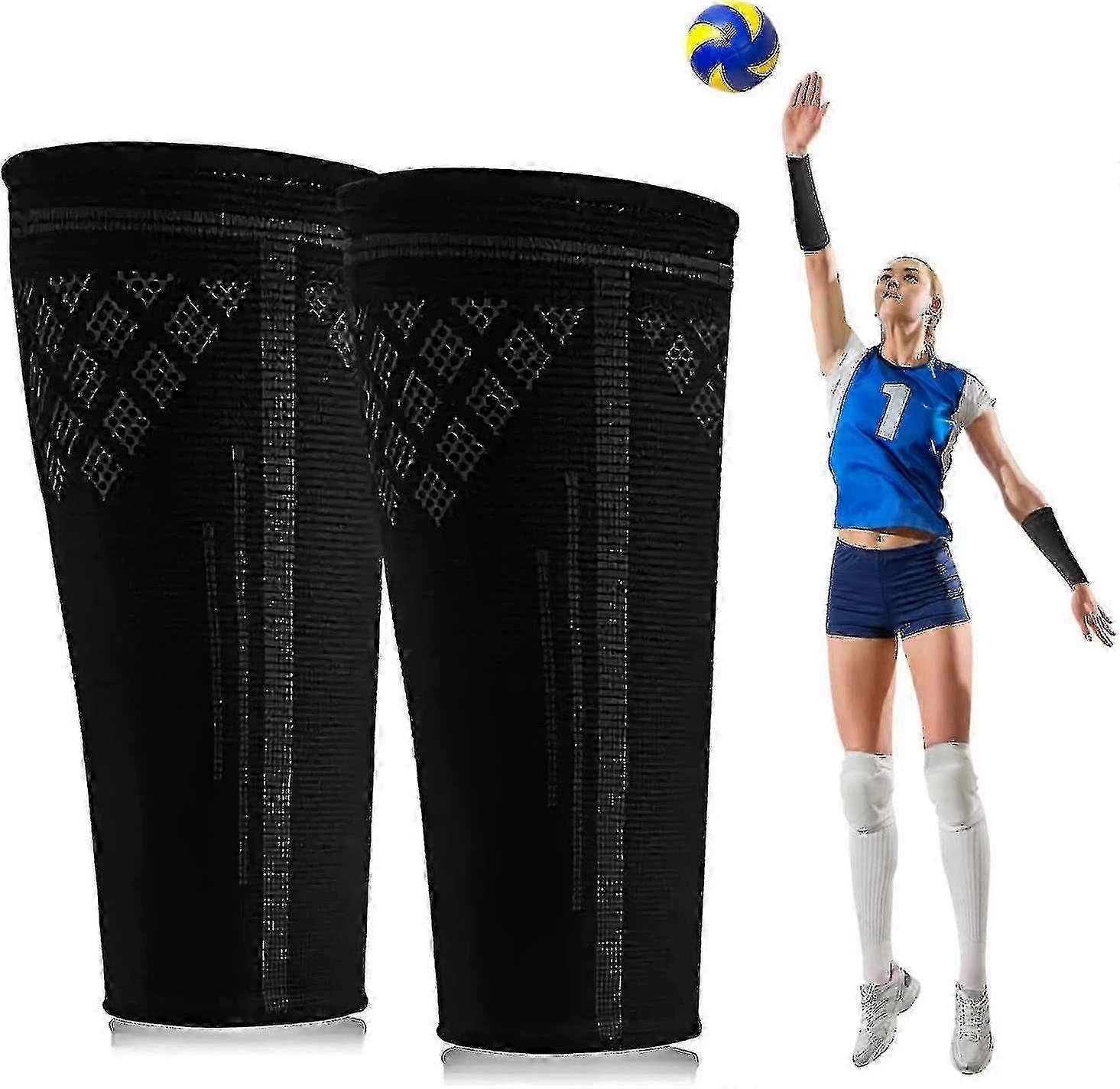 1 زوج الكرة الطائرة ذراع الأكمام ، الكرة الطائرة ضغط الأكمام ، الرياضة الساعد الأكمام الكرة الطائرة التدريب حماية العتاد للأطفال الشباب والنساء سعيد ح