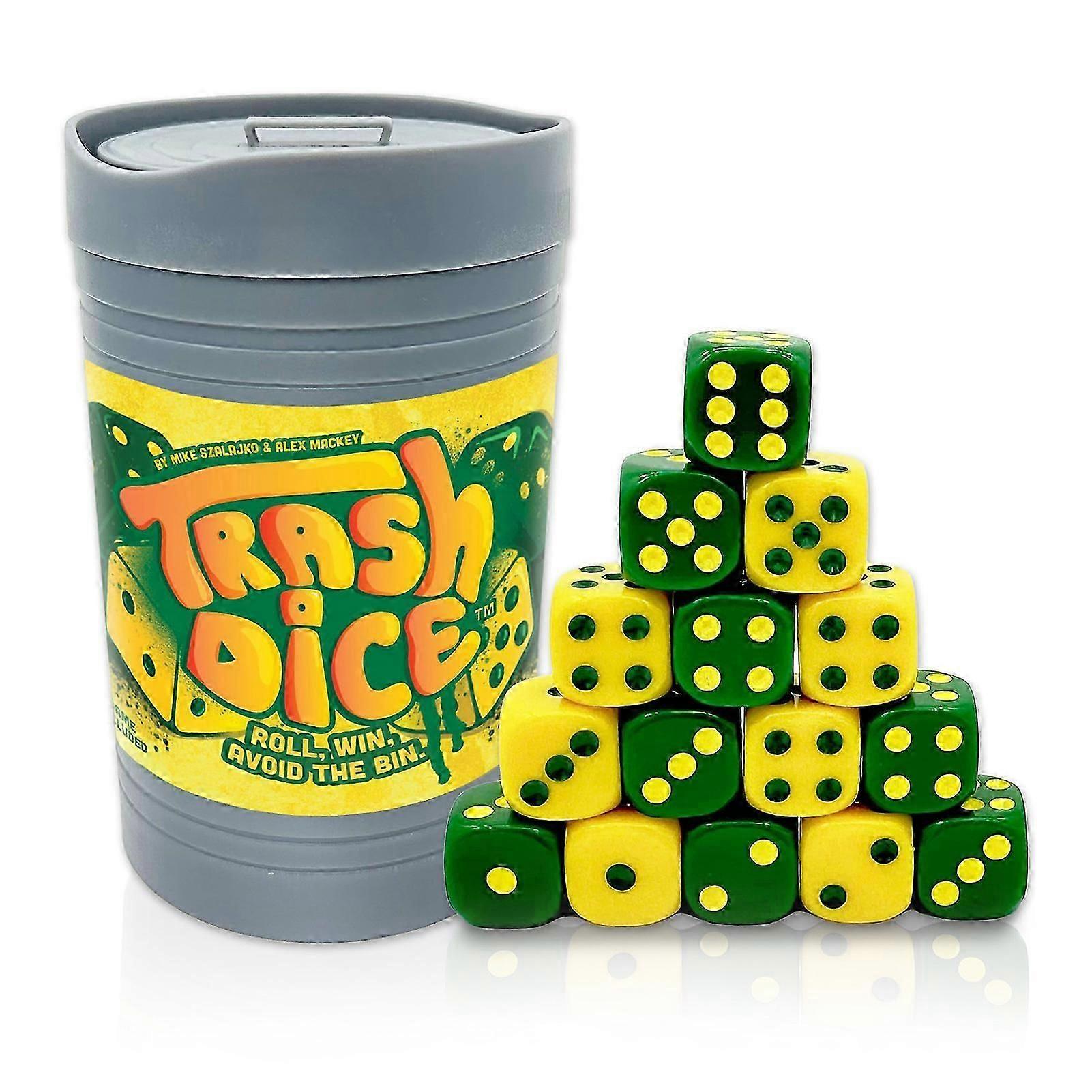 Dumpster Dice Game Fast-Paced Family Dice Game, 2-Player Board Game Dice Set for Travel Party & Games Night
