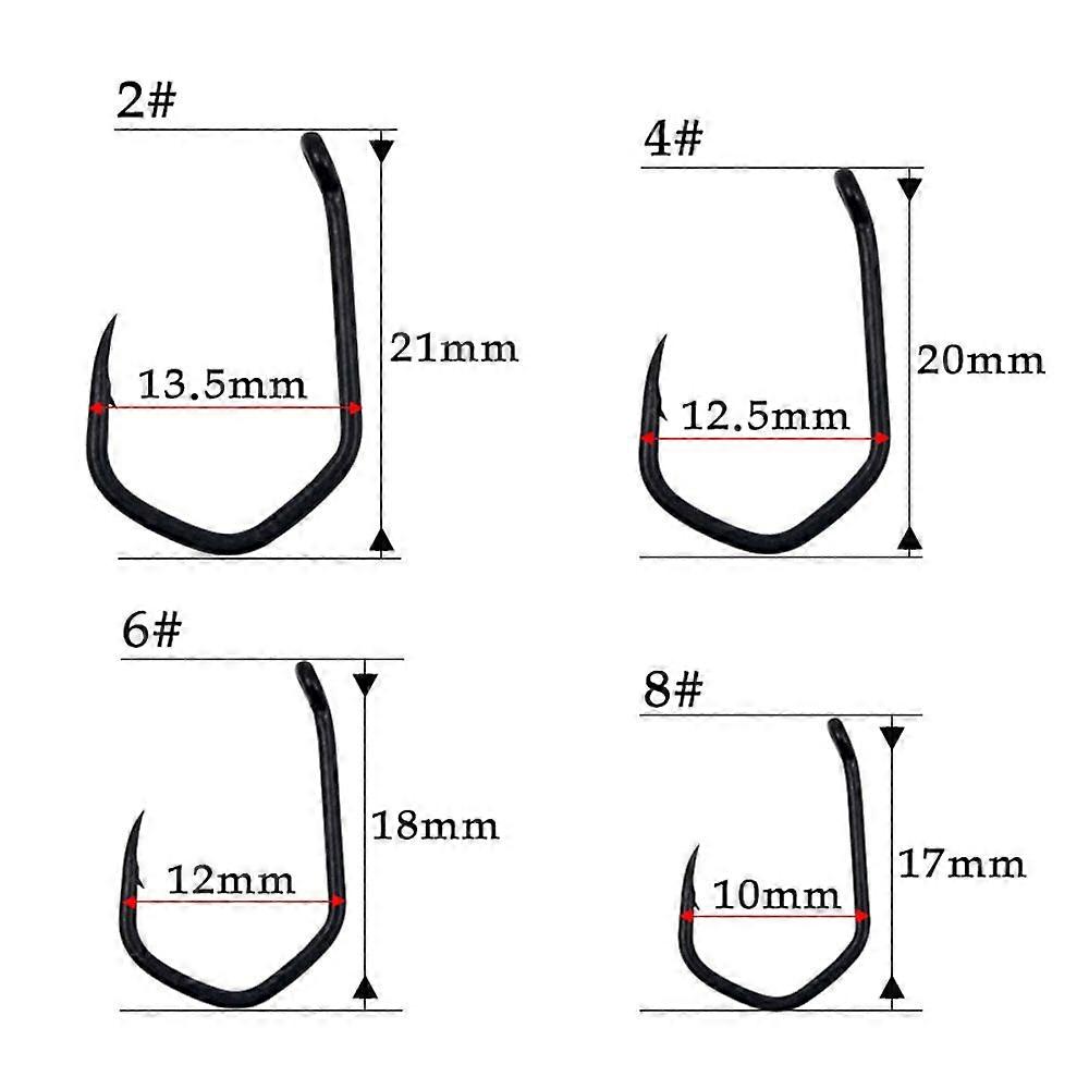 50pcs Fishing Hooks High Carbon Steel Barbed Hooks Extra Strong Hooks