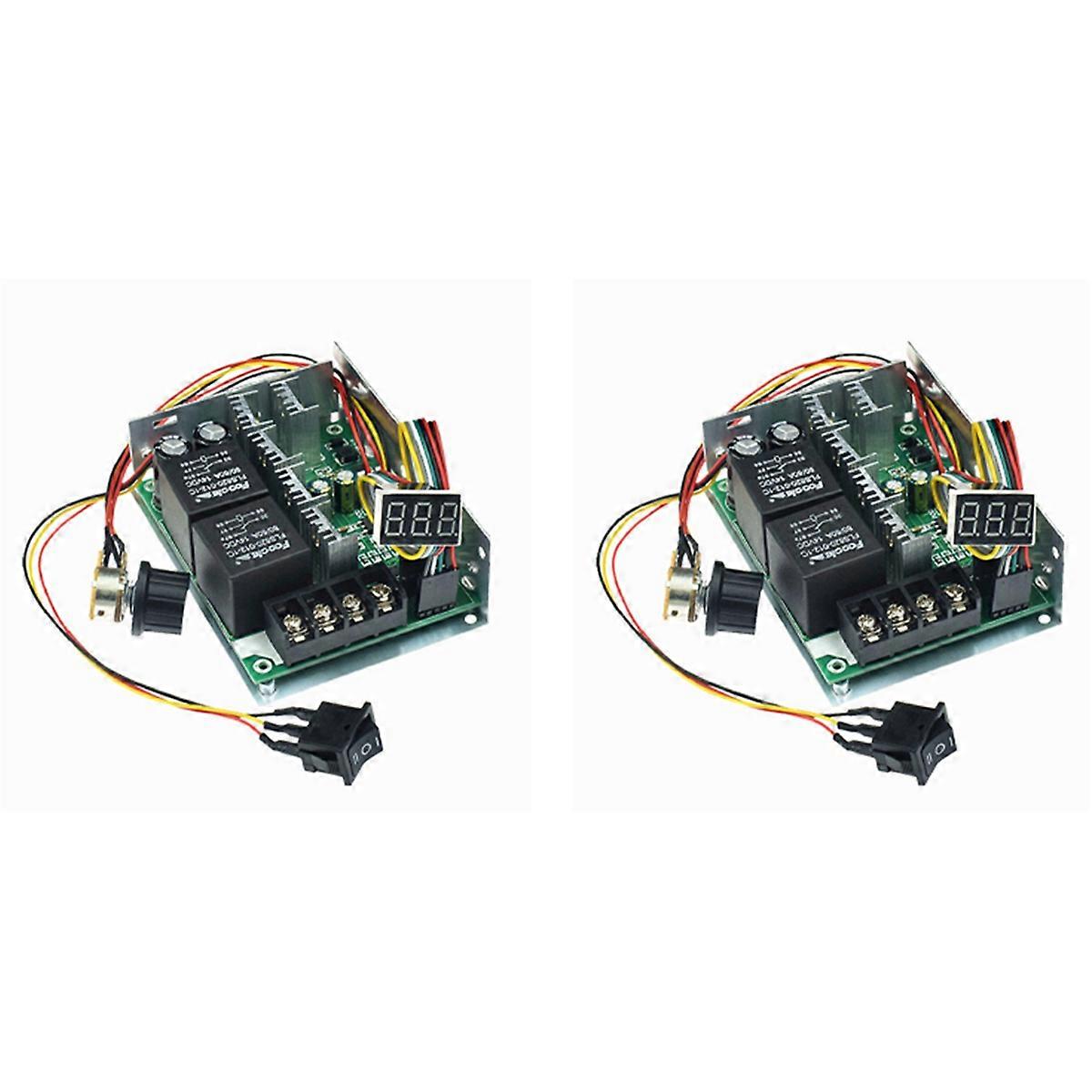 2X PWM DC Motor Speed Controller Digital Display 0-100% Adjustable Drive Module Input MAX 60A