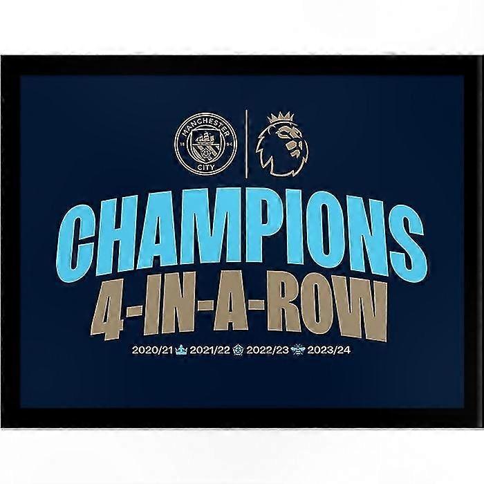 Framed Four in a Row Art Print with Crest Design