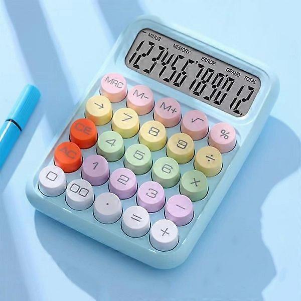 Blue portable sensitive large screen calculator