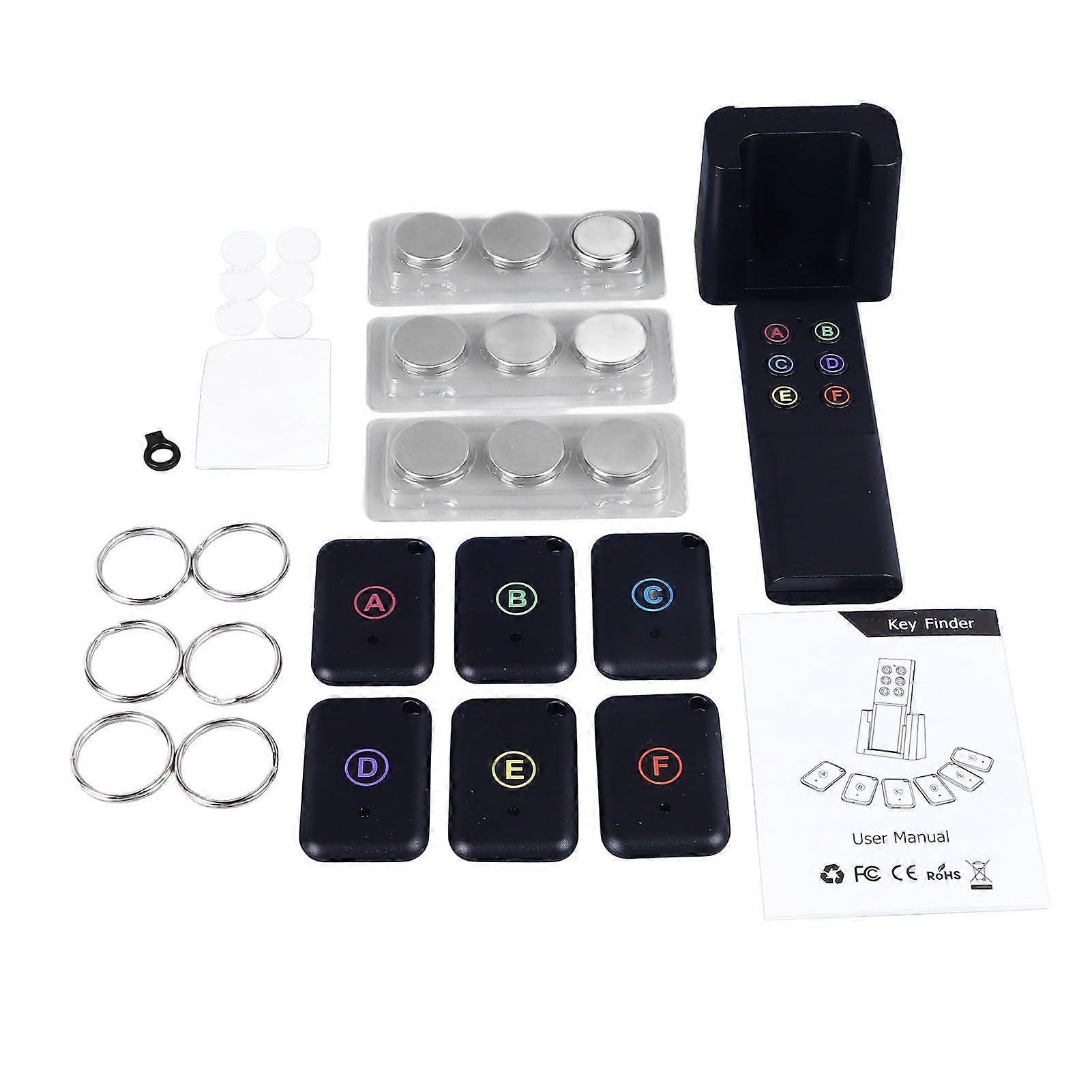 Key Finder 1 Transmitter 6 Receivers 433.92mhz Wireless Long Range 75 To 80dB High Volume Beep Prompt Item Locator